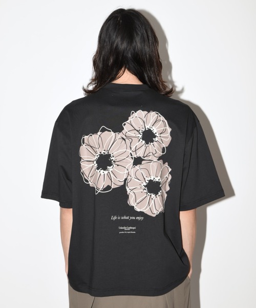 SUPERTHANKS(スーパーサンクス)の「フラワーモチーフデザインバックプリントTシャツ”Bic flower" S/S T-shirt(Tシャツ/カットソー・メンズ・ブラック/ホワイト/カーキ・S/M/L)」の8枚目の写真