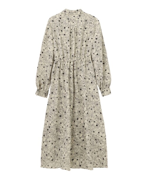 美品✨アナイ　25ss ドローイングフラワープリントシャツ ワンピース　花柄 ドローイングフラワープリントシャツ ワンピース | ANAYI/アナイ