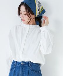 le.coeur blanc | フリルカラーギャザーブラウス(シャツ/ブラウス)