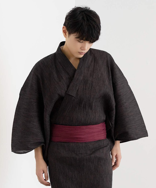 KYOETSU(キョウエツ)の「メンズ 楊柳浴衣 4点セット ( 浴衣 + 帯 + 下駄 + 腰紐 )(浴衣・メンズ・その他1/その他2/その他3/その他4/その他5/その他16/その他12/その他14/その他15/その他6/その他7/その他8/その他9/その他10/その他11/その他13・LL/3L/M/L)」の6枚目の写真