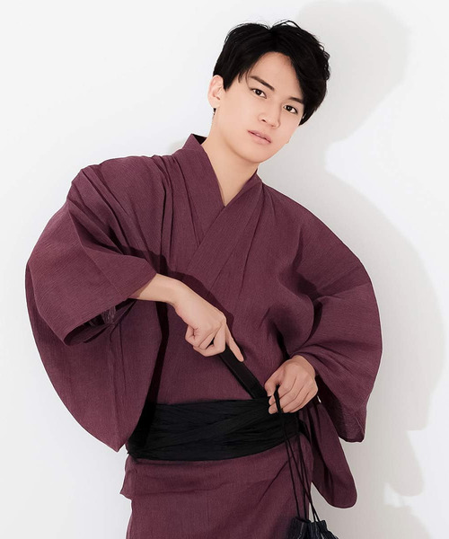 KYOETSU(キョウエツ)の「メンズ 楊柳浴衣 4点セット ( 浴衣 + 帯 + 下駄 + 腰紐 )(浴衣・メンズ・その他1/その他2/その他3/その他4/その他5/その他16/その他12/その他14/その他15/その他6/その他7/その他8/その他9/その他10/その他11/その他13・LL/3L/M/L)」の10枚目の写真