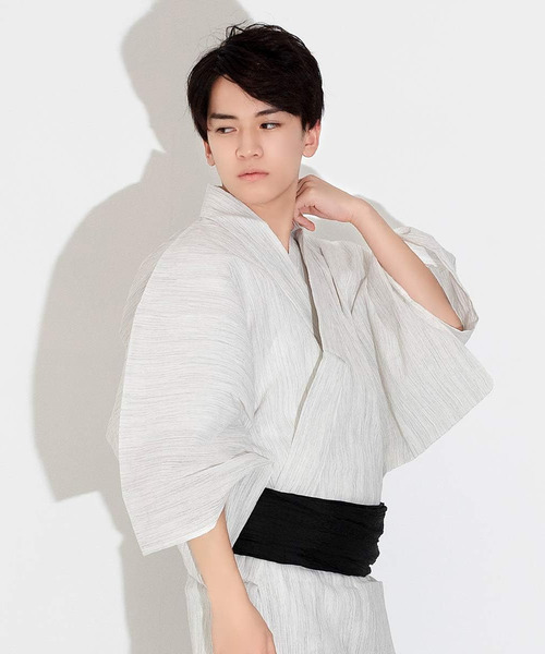 KYOETSU(キョウエツ)の「メンズ 楊柳浴衣 4点セット ( 浴衣 + 帯 + 下駄 + 腰紐 )(浴衣・メンズ・その他1/その他2/その他3/その他4/その他5/その他16/その他12/その他14/その他15/その他6/その他7/その他8/その他9/その他10/その他11/その他13・LL/3L/M/L)」の14枚目の写真