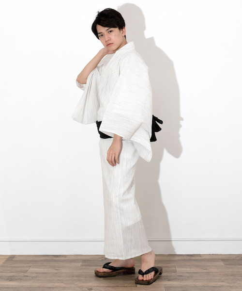 KYOETSU(キョウエツ)の「メンズ 楊柳浴衣 4点セット ( 浴衣 + 帯 + 下駄 + 腰紐 )(浴衣・メンズ・その他1/その他2/その他3/その他4/その他5/その他16/その他12/その他14/その他15/その他6/その他7/その他8/その他9/その他10/その他11/その他13・LL/3L/M/L)」の22枚目の写真