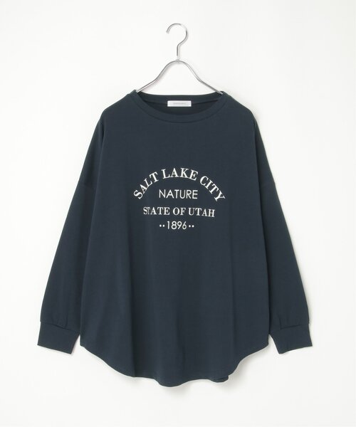 tシャツ パイルロゴロンT レディース シャーリングラグランロゴロンT[mh60] | レディースファッション