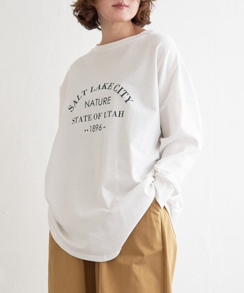 tシャツ COLロゴロンT レディース JEANASIS（ジーナシス）の「BLOCKロゴロンTEE/110705（Tシャツ