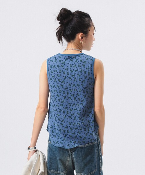 BEAMS BOY（ビームスボーイ）の「フラワー サーマル ノースリーブ（タンクトップ・レディース・ブルー/アイボリー・ONE SIZE）」の21枚目の写真