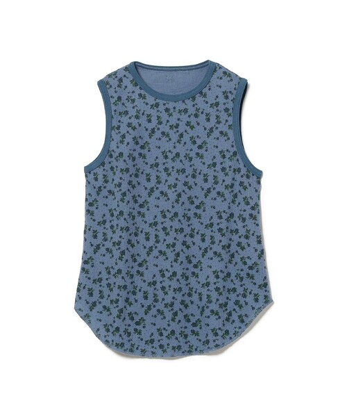 BEAMS BOY（ビームスボーイ）の「フラワー サーマル ノースリーブ（タンクトップ・レディース・ブルー/アイボリー・ONE SIZE）」の6枚目の写真