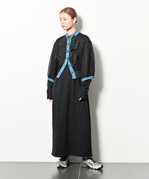 TOGA PULLA（トーガ　プルラ）の「TOGA PULLA LACE KNIT CARDIGAN TP251-X0204：カーディガン（ニット/セーター・レディース・ブラック・38）」の12枚目の写真