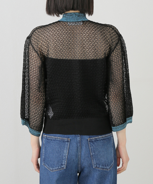 TOGA PULLA（トーガ　プルラ）の「TOGA PULLA LACE KNIT CARDIGAN TP251-X0204：カーディガン（ニット/セーター・レディース・ブラック・38）」の15枚目の写真