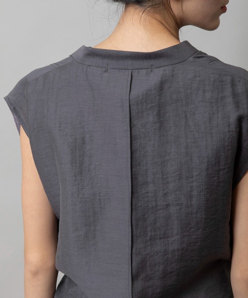 Munich（ミューニック）の「レースドッキングジレ（シャツ/ブラウス・レディース・ホワイト/ブラック/ダークグレー・FREE）」の9枚目の写真