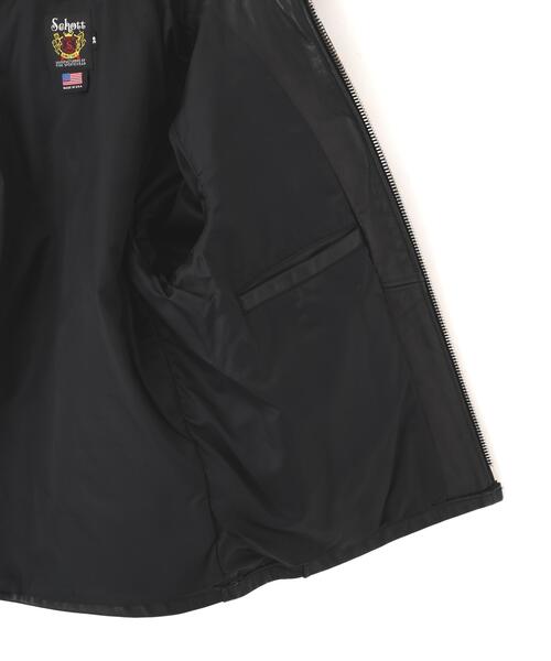 Schott(ショット)の「Schott/ショット/103US TRUCKER JACKET/レザー トラッカージャケット(ライダースジャケット・メンズ・ブラック・34/36/40/38/42/44/46)」の16枚目の写真