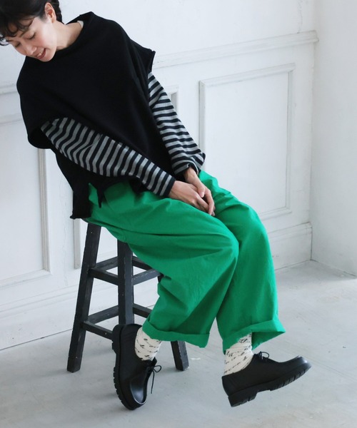 soulberryの９分丈パンツ 映えちゃうグリーンな9分丈パンツ（その他パンツ）｜soulberry（ソウル
