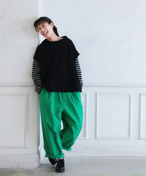 映えちゃうグリーンな9分丈パンツ（その他パンツ）｜soulberry（ソウル