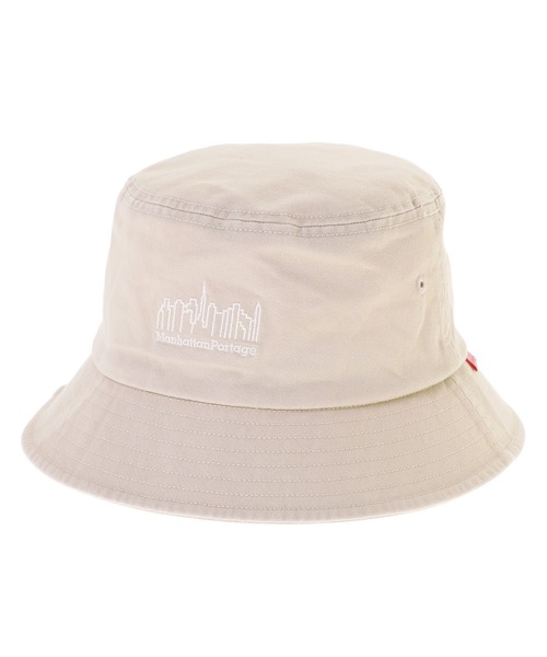 Manhattan Portage（マンハッタンポーテージ）の「Washed Twill Bucket Hat（ハット・メンズ・サンドベージュ/チャコール/ブラック/ライトブルー/ベージュ/ブラウン/ブラック×パープル・FREE）」の6枚目の写真