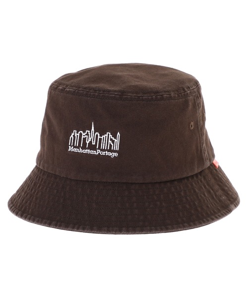 Manhattan Portage（マンハッタンポーテージ）の「Washed Twill Bucket Hat（ハット・メンズ・サンドベージュ/チャコール/ブラック/ライトブルー/ベージュ/ブラウン/ブラック×パープル・FREE）」の5枚目の写真