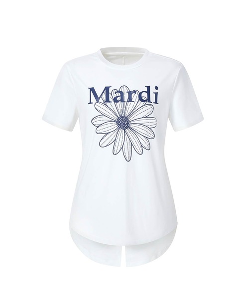マルディメクルディMardimercrediヨガトップス S AIRLIFT relax fit back slit top flowermardi（Tシャツ