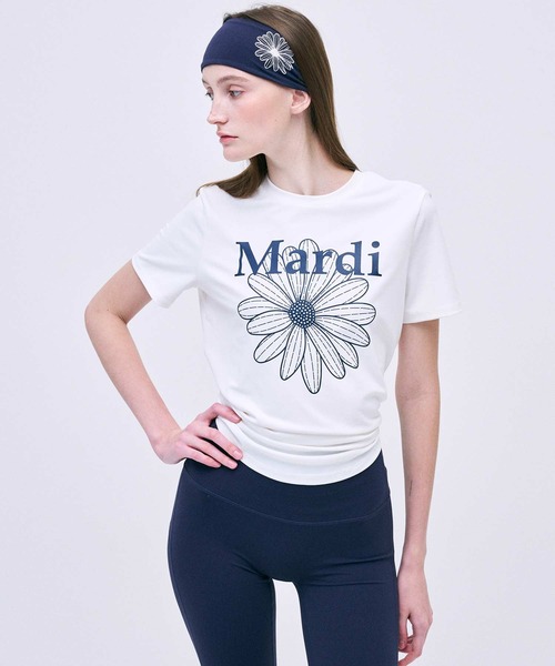 AIRLIFT relax fit back slit top flowermardi（Tシャツ