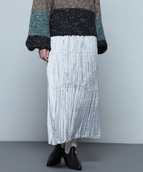 ROSE BUD(ローズバッド)の「サテンワッシャースカート(スカート・レディース・ライトグリーン/カーキ/ホワイト・ONE SIZE)」の10枚目の写真