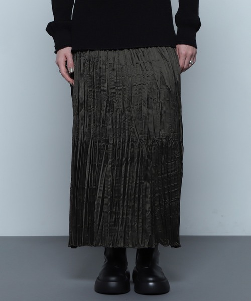 ROSE BUD(ローズバッド)の「サテンワッシャースカート(スカート・レディース・ライトグリーン/カーキ/ホワイト・ONE SIZE)」の4枚目の写真