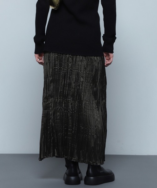 ROSE BUD(ローズバッド)の「サテンワッシャースカート(スカート・レディース・ライトグリーン/カーキ/ホワイト・ONE SIZE)」の6枚目の写真