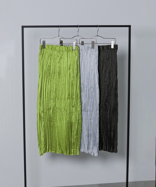 ROSE BUD(ローズバッド)の「サテンワッシャースカート(スカート・レディース・ライトグリーン/カーキ/ホワイト・ONE SIZE)」の19枚目の写真