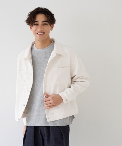 coca（coca）（コカ）の「度甘ツイルジャケット（ミリタリージャケット・メンズ・アイボリー・M/L/XL）」の12枚目の写真