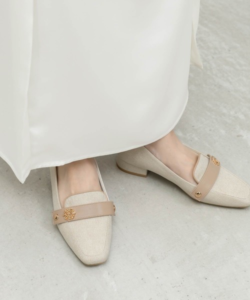 RANDA(ランダ)の「3WAY ベルトデザインローファー(ローファー・レディース・ブラック/ベージュ系その他/アイボリー/チェック/ベージュ・LL/L/S/M/SS)」の3枚目の写真