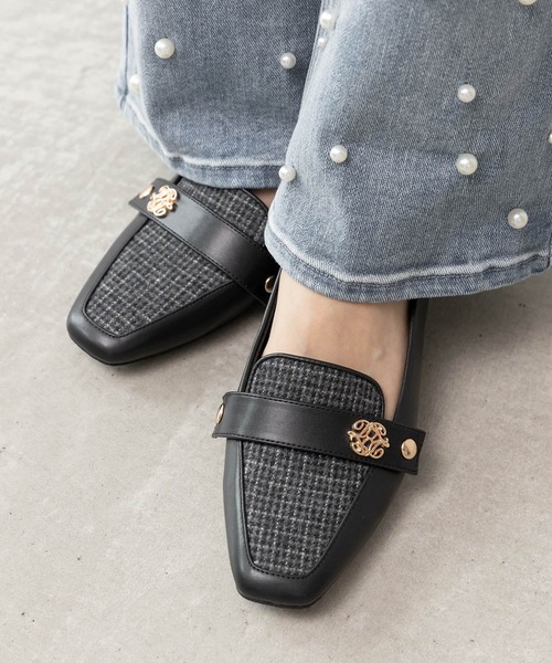 RANDA(ランダ)の「3WAY ベルトデザインローファー(ローファー・レディース・ブラック/ベージュ系その他/アイボリー/チェック/ベージュ・LL/L/S/M/SS)」の5枚目の写真