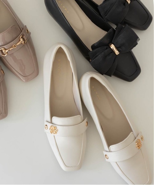 RANDA(ランダ)の「3WAY ベルトデザインローファー(ローファー・レディース・ブラック/ベージュ系その他/アイボリー/チェック/ベージュ・LL/L/S/M/SS)」の9枚目の写真