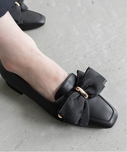 RANDA(ランダ)の「3WAY ベルトデザインローファー(ローファー・レディース・ブラック/ベージュ系その他/アイボリー/チェック/ベージュ・LL/L/S/M/SS)」の6枚目の写真