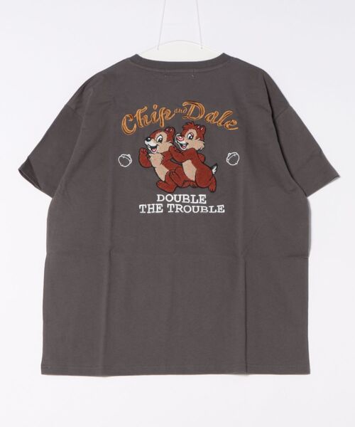 セール】Disney ミッキー チップ＆デールサガラ刺繍Tシャツ（T