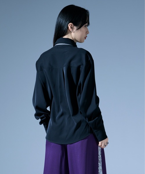 セール】ノーブルクロスボウタイツキトロミシャツ/SETUP対応（シャツ