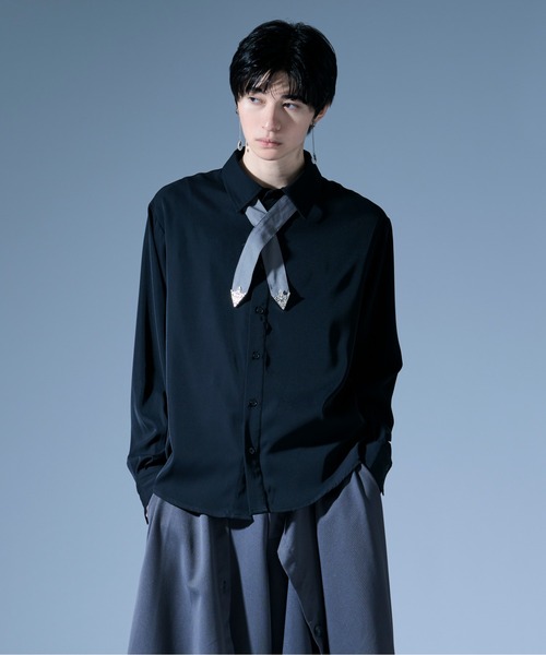 セール】ノーブルクロスボウタイツキトロミシャツ/SETUP対応（シャツ