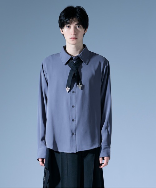 セール】ノーブルクロスボウタイツキトロミシャツ/SETUP対応（シャツ