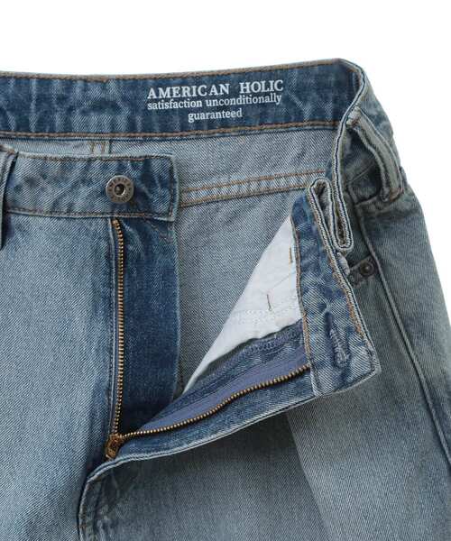 AMERICAN HOLIC（アメリカンホリック）の「タックワイドデニム（デニムパンツ・レディース・グレー/ライトインディゴブルー・S/M/L）」の21枚目の写真