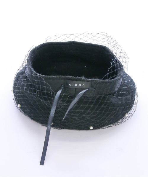 パールチュールベレー帽[ガーリー]≪SS新作≫（ハンチング