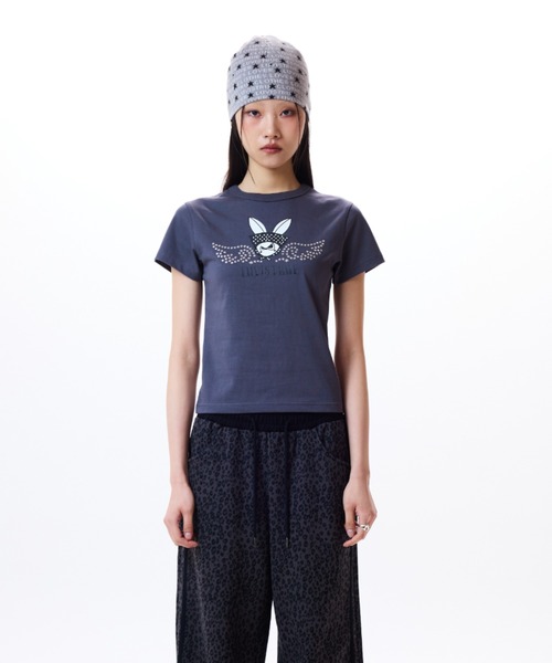 LUVISTRUE(ラヴイズトゥルー)の「IM RUBBIT TEE(Tシャツ/カットソー・レディース・ネイビー/チャコールグレー/ホワイト/バーガンディー・FREE)」の17枚目の写真