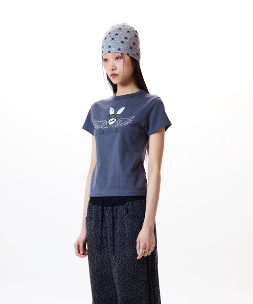 LUVISTRUE(ラヴイズトゥルー)の「IM RUBBIT TEE(Tシャツ/カットソー・レディース・ネイビー/チャコールグレー/ホワイト/バーガンディー・FREE)」の18枚目の写真