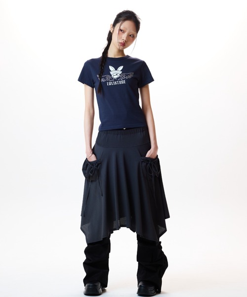 LUVISTRUE(ラヴイズトゥルー)の「IM RUBBIT TEE(Tシャツ/カットソー・レディース・ネイビー/チャコールグレー/ホワイト/バーガンディー・FREE)」の21枚目の写真