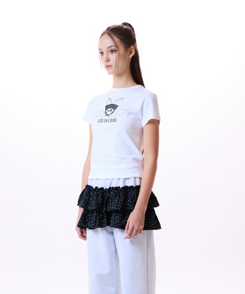 LUVISTRUE(ラヴイズトゥルー)の「IM RUBBIT TEE(Tシャツ/カットソー・レディース・ネイビー/チャコールグレー/ホワイト/バーガンディー・FREE)」の13枚目の写真