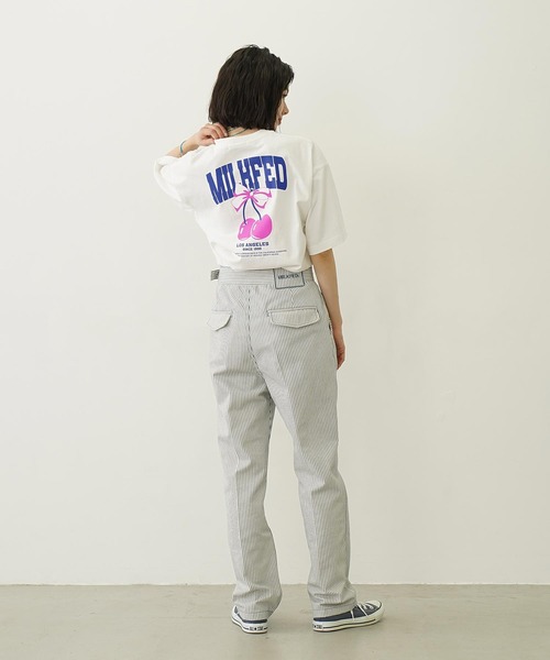 MILKFED.(ミルクフェド)の「CHERRY AND RIBBON WIDE S/S TEE(Tシャツ/カットソー・レディース・レッド/ホワイト/ライトパープル/チャコール・L/M)」の11枚目の写真
