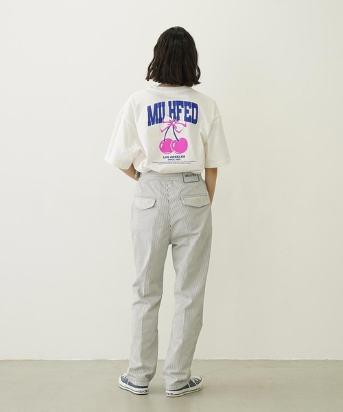 MILKFED.(ミルクフェド)の「CHERRY AND RIBBON WIDE S/S TEE(Tシャツ/カットソー・レディース・レッド/ホワイト/ライトパープル/チャコール・L/M)」の12枚目の写真