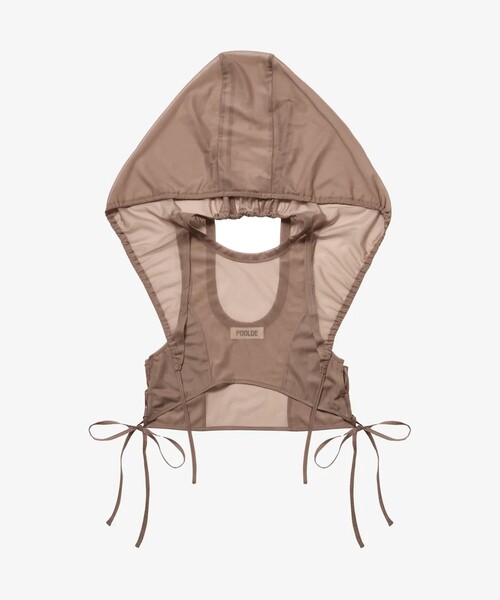 STUDIOUS(ステュディオス)の「【POOLDE/プールデ】Skin Hoodie Vest/スキンフーディーベスト(その他トップス・レディース・ブラック/ベージュ・FREE)」の1枚目の写真