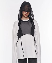 【POOLDE/プールデ】Skin Hoodie Vest/スキンフーディーベスト
