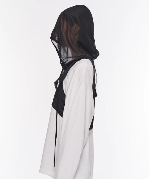 STUDIOUS(ステュディオス)の「【POOLDE/プールデ】Skin Hoodie Vest/スキンフーディーベスト(その他トップス・レディース・ブラック/ベージュ・FREE)」の5枚目の写真