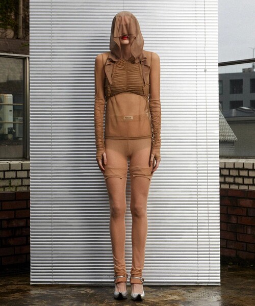 STUDIOUS(ステュディオス)の「【POOLDE/プールデ】Skin Hoodie Vest/スキンフーディーベスト(その他トップス・レディース・ブラック/ベージュ・FREE)」の8枚目の写真