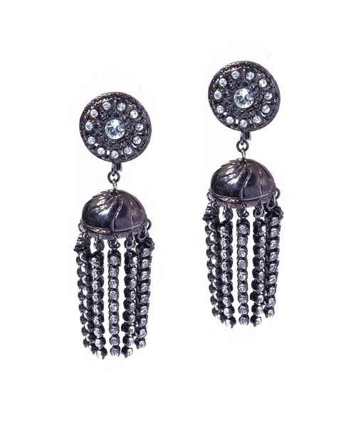 IRIS47（イリスフォーセブン）の「【IRIS 47】palace crystal fringe earring/パレス クリスタル フリンジ イヤリング BO162（イヤリング・レディース・ブラック/シルバー・FREE）」の13枚目の写真