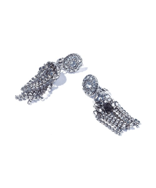 IRIS47（イリスフォーセブン）の「【IRIS 47】palace crystal fringe earring/パレス クリスタル フリンジ イヤリング BO162（イヤリング・レディース・ブラック/シルバー・FREE）」の10枚目の写真