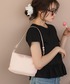 HEILIS（ヘイリス）の「ワンハンドルナイロンショルダーバッグ/2WAY シンプル 韓国 レディース ファスナー ブラック ピンク ワンショル ハンドバッグ 軽量（ハンドバッグ・FREE）」