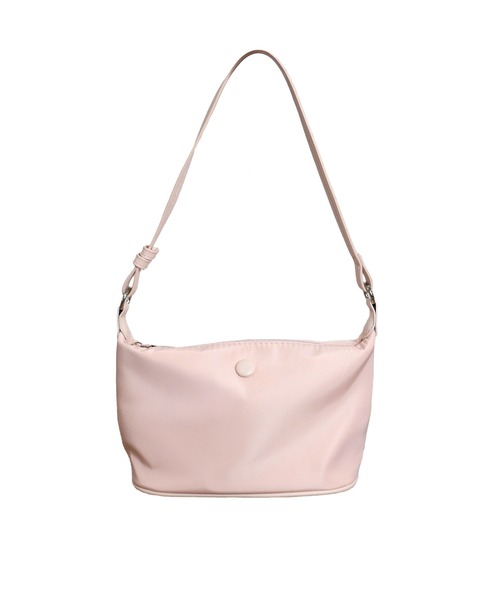 HEILIS（ヘイリス）の「ワンハンドルナイロンショルダーバッグ/2WAY シンプル 韓国 レディース ファスナー ブラック ピンク ワンショル ハンドバッグ 軽量（ハンドバッグ・レディース・ブラック/ピンク・FREE）」の3枚目の写真